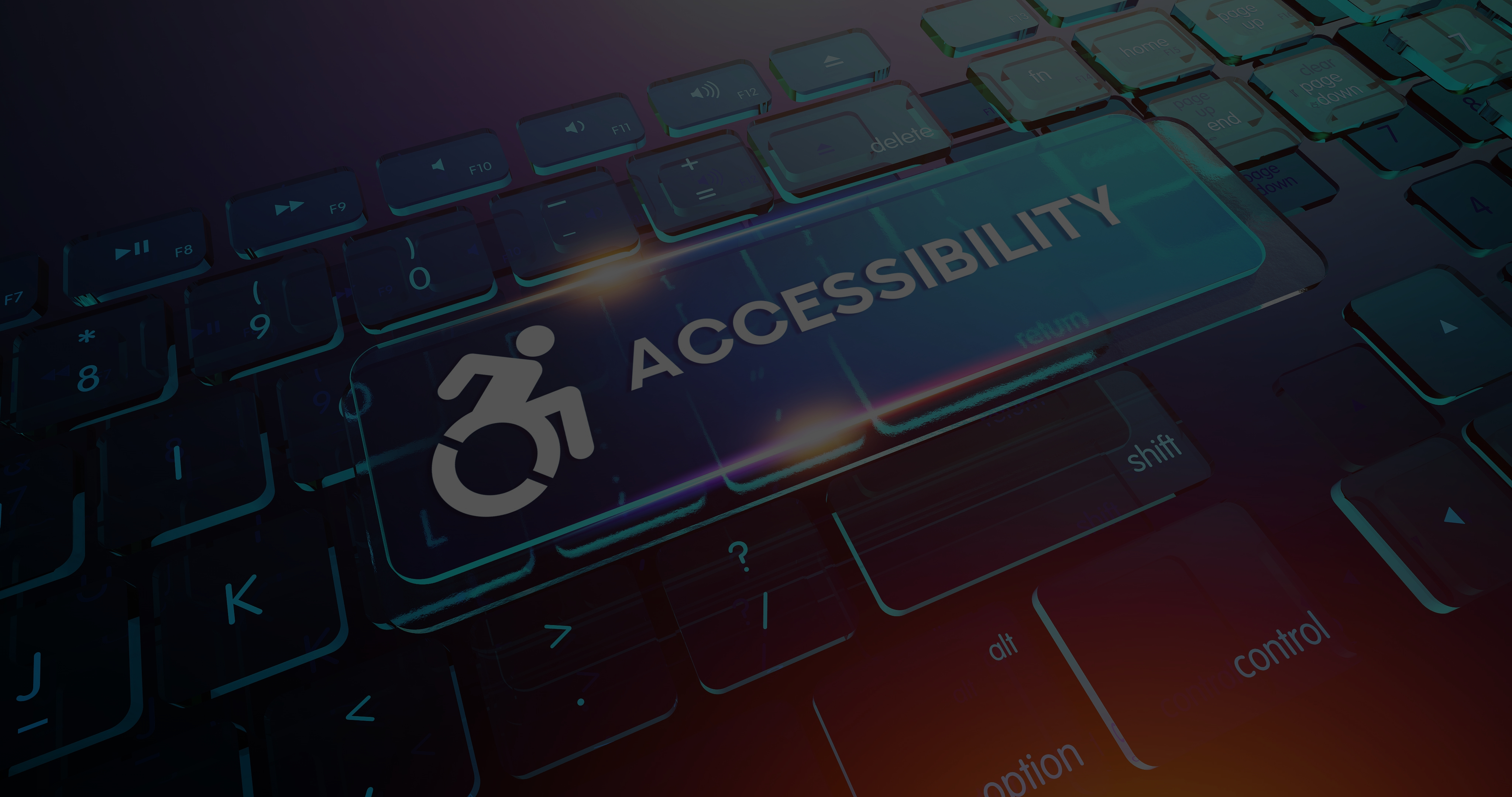 imagen de un logotipo de accesibilidad en un ordenador