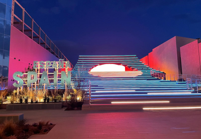 imagen del exterior del Pabellón de España en la Expo Universal de Osaka 2025